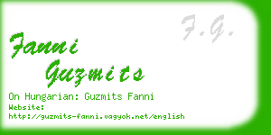 fanni guzmits business card
